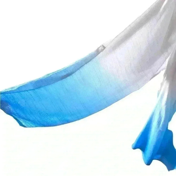 Zac and Rachel woman 0 X‎ blue and white ombré gauze top pintuck details.VGUC - Picture 3 of 10